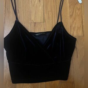 Blue, velvet, shein top